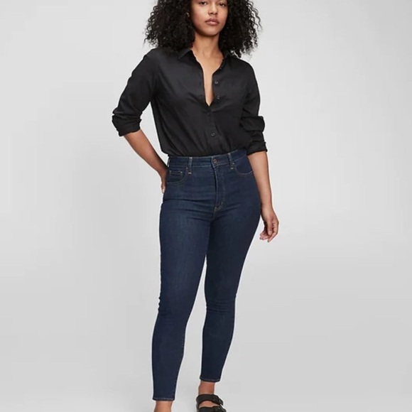 NEW - Gap Women’s Universal Jegging Sky High - Dark Blue Indigo Skinny -Size 27P - Picture 1 of 13